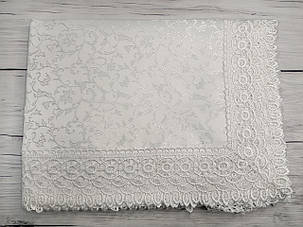 Скатертина з мереживом JR біла 150x220cm, фото 1