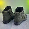 Чоловічі тактичні берці хакі на блискавці, військові черевики оливкові на замку весна осінь, розмір 40 41 42 43 44 45, фото 7