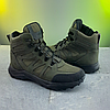 Чоловічі тактичні берці хакі на блискавці, військові черевики оливкові на замку весна осінь, розмір 40 41 42 43 44 45, фото 3