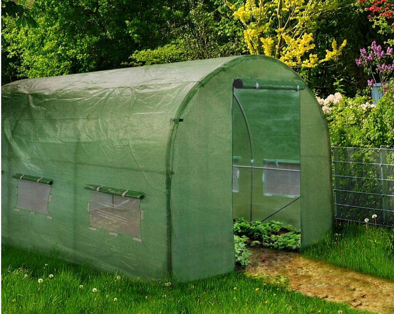 Теплиця-парник 10 м² (4x2.5х2м) оцинковані профілі УФ армована плівка 140г/м2 Польща, фото 1