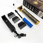 Професійна акумуляторна машинка-триммер для стрижки волосся, бороди, вусів WS-T88, бездротова, фото 7