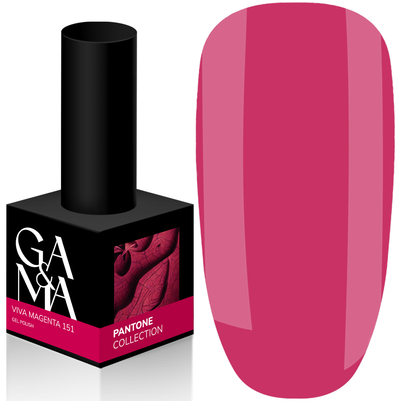 Гель-лак GaMa Pantone collection №151 viva magenta, 10 мл малиновий