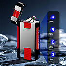 Запальничка usb дугова + сенсорна в подарунковому пакованні LG-801B, фото 3