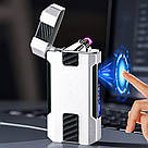 Запальничка usb дугова + сенсорна в подарунковому пакованні LG-801B, фото 7