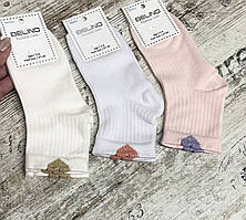Бавовняні шкарпетки для дівчаток із серцем з люрексом