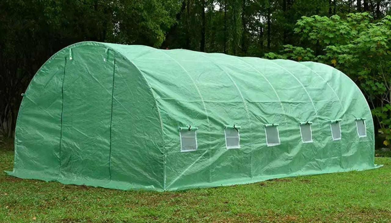Теплиця парник 18м2 (6х3х2м) оцинковані профілі з UV армованою плівкою 140 г/м² Польща, фото 1
