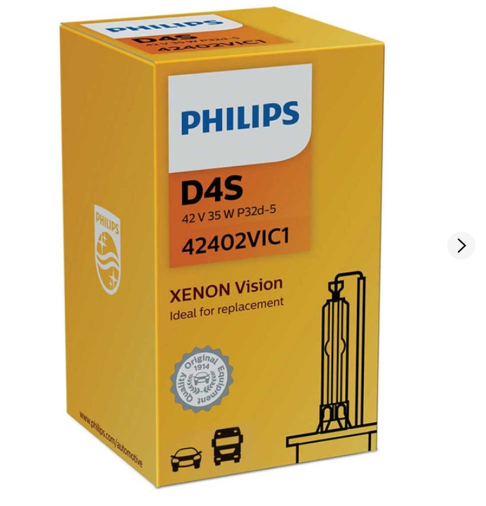 Ксенонова лампа PHILIPS 42402VIC1 D4S 35W P32d-5 Vision