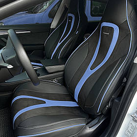 Повний комплект на сидіння CarFashion, модель Integral 5d, чорний/синій