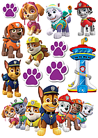 Вафельна картинка Щенячий патруль А4