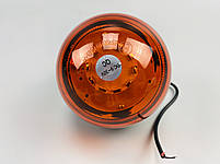 Маячок LED проблисковий для спецтехніки 12В/24В 40 LED діодів кріплення на болт-різьблення, сигнальна лампа, фото 3