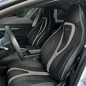 Повний комплект на сидіння CarFashion, модель Integral 5d, чорний/сірий