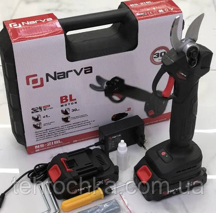 Секатор акумуляторний NАRVА NS-21ВL(безщеточный мотор електронне табло), фото 1