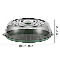 Піднос із кришкою, пластиковий, розміром 28 х 9 см, зелений, фото 2