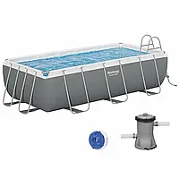 Каркасний прямокутний басейн Bestway 56441 (404х201х100 см) з картриджним фільтром і драбиною