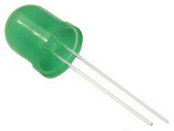 Світлодіод 10mm Зелений дифузний 6000-8000 mCd