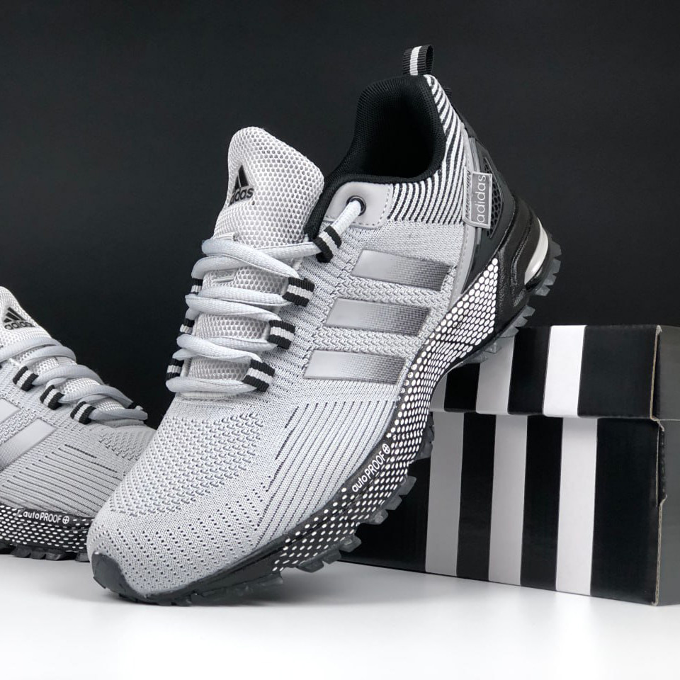Чоловічі кросівки Adidas Marathon TR сіточка стильні молодіжні сірі