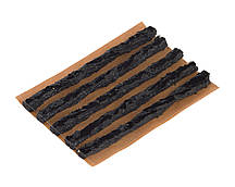 Шнур для ремонту безкамерної шини, товстий d6x100 мм, чорний, 10 пластин по 5 шт. = 50 шт.