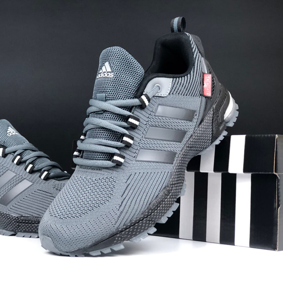 Чоловічі кросівки Adidas Marathon TR сіточка повсякденні спортивні сірі