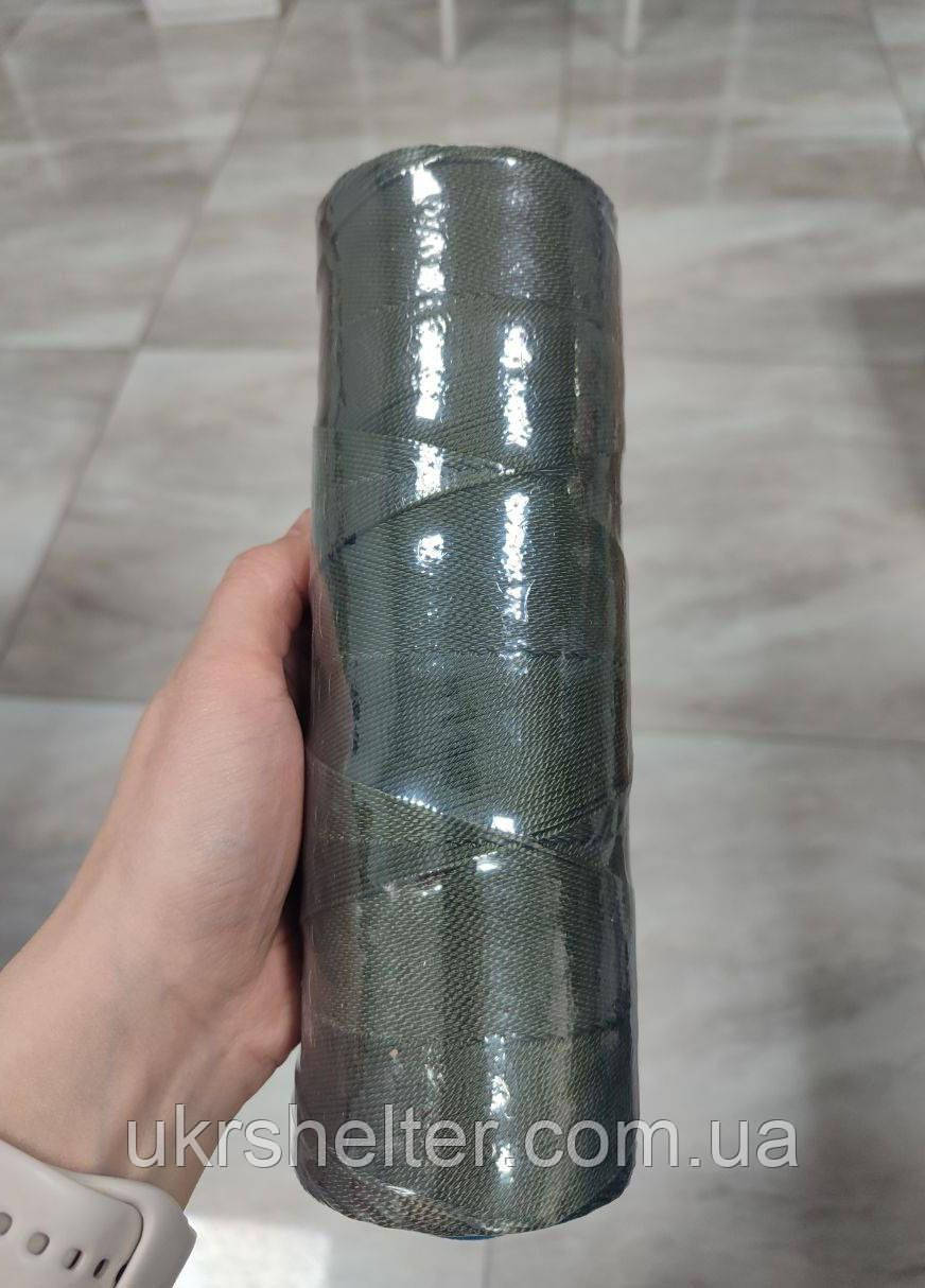 Нитка капронова (поліамідна) 187 текс*1*3 (1,2 мм) кручена хакі