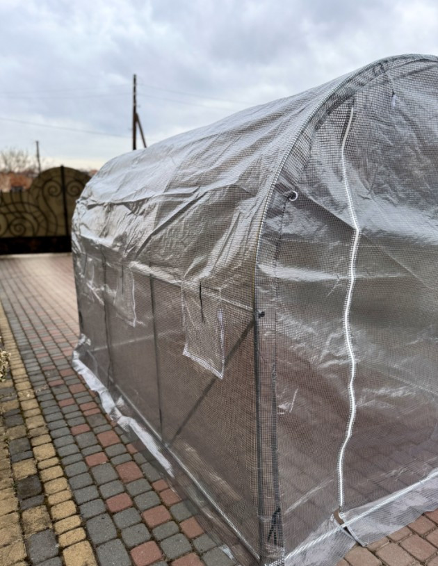 Теплиця парник 6м2 (3х2х2м) оцинковані профілі з UV армованою плівкою 140 г / м² Польща Bass Polska прозора, фото 1