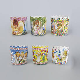 Паперова форма для пасок 70-100 г. d70 h65 Асорті 50 шт./пач.