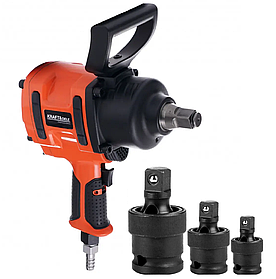 Гайковерт пневматичний Kraft&Dele KD5461 + Набір перехідників на шарнірах для головок 1/4", 3/8", 1/2" Silve