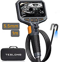 Профессиональный автомобильный поворотный эндоскоп, бороскоп Teslong TD450S 5,5мм 1м 360° 1м кабель