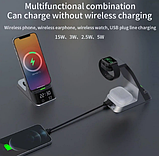 Бездротовий Зарядний Пристрій H36 Fast Wireless Charger 6в1 5-15W, док станція, швидка зарядка, фото 5