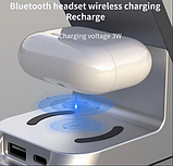 Бездротовий Зарядний Пристрій H36 Fast Wireless Charger 6в1 5-15W, док станція, швидка зарядка, фото 6