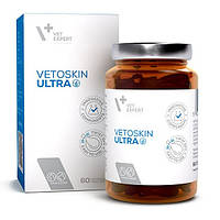 ВетоСкін Ультра для підтримки стану гіперчутливої та атопічної шкіри у собак та котів, 60 капс