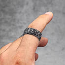 Кільце перстень чоловіче сталеве VALCNUT-2 з нержавіючої сталі 316L з Вузлом мертвих 19, фото 4