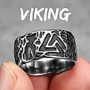 Кільце перстень чоловіче сталеве VALCNUT-2 з нержавіючої сталі 316L з Вузлом мертвих 19, фото 6