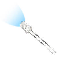 Світлодіод 3мм Синій прозорий 4000-5000mCd 3-3.2V кор. ноги