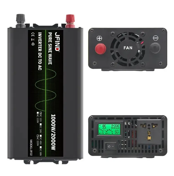 Автомобільний інвертор Jfind 12V-220V, 1000W (2000W), чиста синусоїда