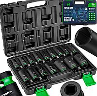 Набор ударных торцевых головок 1/2» 8-32мм Wuber 16шт (Польша)