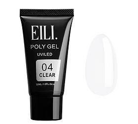 Полігель для манікюру, полігель на верхні форми, гель акрил, EILI Poly Gel 04 Clear