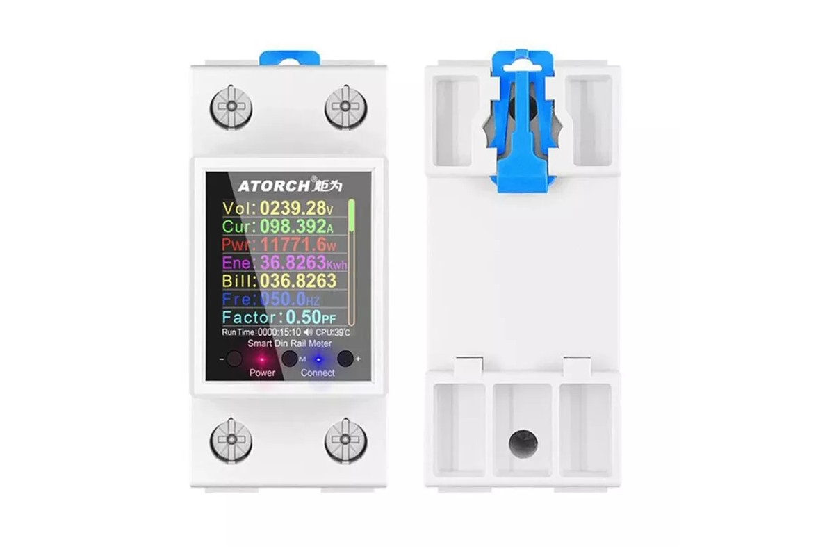 Смарт лічильник на Din-рейку ATORCH GR2PWS (WiFi+реле+kW/h)