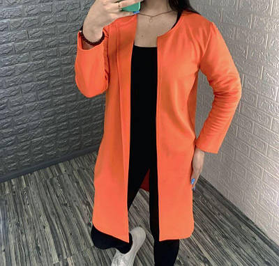 Жіночий помаранчевий кардиган,РОЗМІР ТІЛЬКИ 44