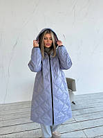 Стильне стьобане жіноче подовжене демісезонне пальто ''Тутті''