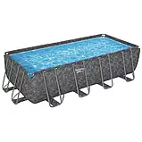 Каркасний басейн Bestway Grey 561KA (549х274х132 см) з пісочним фільтром, тентом і драбиною, фото 2