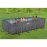 Каркасний басейн Bestway Grey 561KA (549х274х132 см) з пісочним фільтром, тентом і драбиною, фото 4