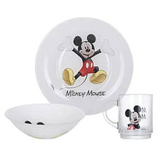Набір для дітей Luminarc Disney Mickey Colors 3 предмети ударостійке скло (2124L) з швидкою доставкою по Україні