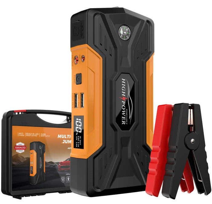 Повер банк зарядно пусковий пристрій для машини car jump starter QY28 LCD 25000 mAh 2хUSB+Фонарик