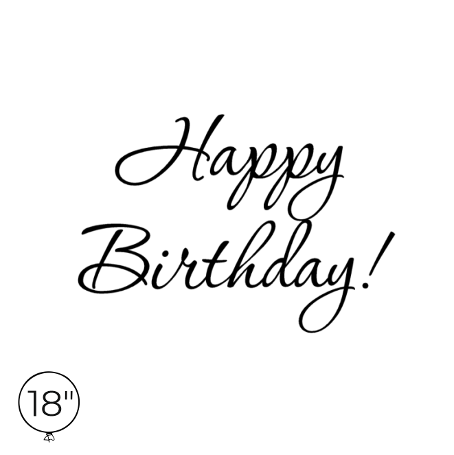 Наліпка на кулю 18" - Happy Birthday