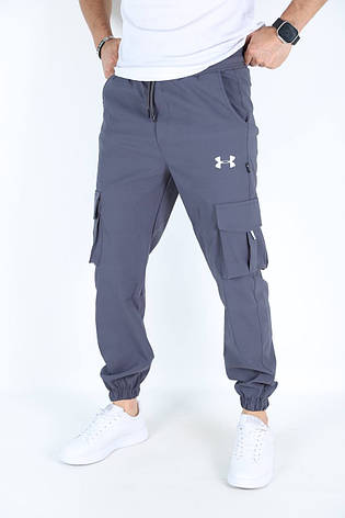 Чоловічі штани карго Under Armour чорні спортивні Джогери Андер Армор з бічними кишенями, фото 3