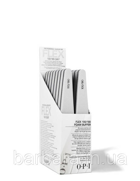 Пилочки для ногтей EDGE Silver Buffe OPI r размер 100/180 grit 16 шт