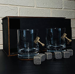 Набір для віскі Молот (2 склянки молот + камені в коробці) Gorillas BBQ GL13