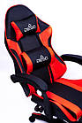 Крісло геймерське DIEGO з масажем чорно-червоне, фото 4
