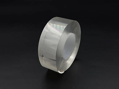 Скотч двосторонній 30мм 1,8мм прозорий 2 метри.