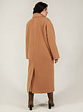 Трендове Стильне  жіноче подовжене демісезонне  пальто з кашеміра-''Брунелло'', фото 3